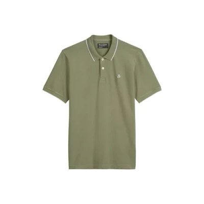 Abbildung von Marc OߴPolo Herren Kurzarm Poloshirt mit Stretch Anteil Regular Fit, Grün (Oak Ash), XL