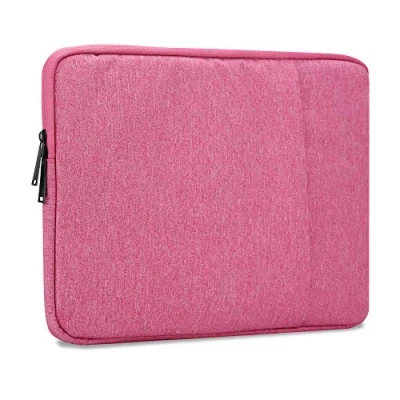 Abbildung von Cadorabo Laptop/Tablet Tasche 14&#039;&quot; Zoll in PINK Notebook Computer aus Stoff mit Samt Innenfutter und Fach Anti Kratz Reißverschluss Schutzhülle Sleeve Case