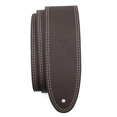 Abbildung von Perri&#039;s Leathers Ltd. Gitarrengurt Doppelte Naht Verstellbare Länge E Gitarre, Akustikgitarre und Bass Leder Schwarz (BDS 174)