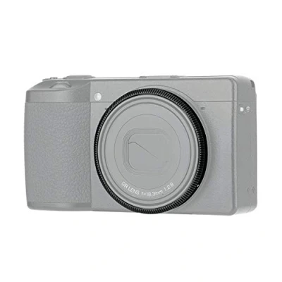 Abbildung von JJC Metallring Ringkappe Adapter für Ricoh GR III GRIII GR3 DSLR Digital Kamera, ersetzt GN 1 Akzentring schwarz