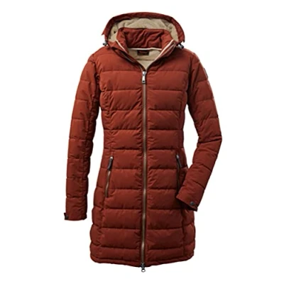 Abbildung von killtec Damen Funktionsparka/Steppparka mit abzippbarer Kapuze GW 13 WMN QLTD PRK, herbstlaub, 50, 37503 000