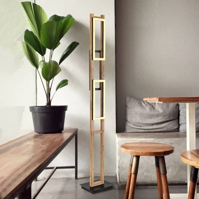 Abbildung von LED Stehlampe Illa in Holzdesign