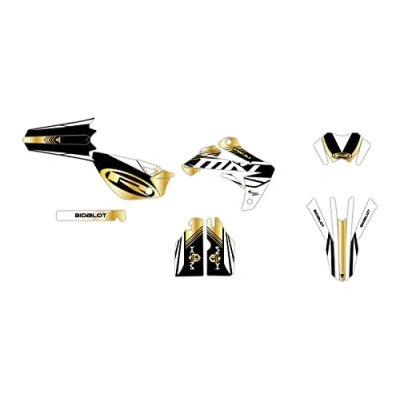 Abbildung von Deko Set für Motorcross, anpassbar, Rieju MRT 50 von 2009 bis 2021 Kaiju Schwarz / goldfarben