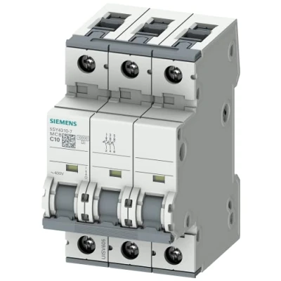 Abbildung von Siemens 5SY43107 Leitungsschutzschalter 10kA C10 3P in 3TE 400V, MCB, Sicherungsautomat