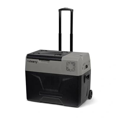 Abbildung von Steamy E Single Zone 40 Roller, Elektrische Kompressor Kühlbox mit Rollen, 39 Liter, 12V/ 230V, zum Warmhalten und Kühlen, Für Camping