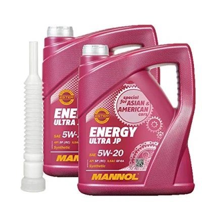 Abbildung von 2 x5l, MANNOL 7906 Energy Ultra JP 5W 20 + Ausgießer