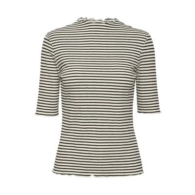 Abbildung von Karen by Simonsen Candacekb stripe SS Tshirt print, Damen, Größe: Medium, Egret meteorite