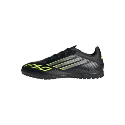 Abbildung von adidas Unisex F50 Club Turf Football Boots Fußballschuhe, core Black/Iron met./Lucid Lemon, 47 1/3 EU