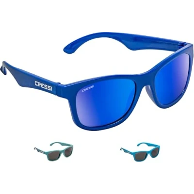 Abbildung von Cressi Unisex Babys Kiddo Sunglasses Polarisiert Kinder Sonnenbrille, Royal Blau/Spiegelglas Blau, 6 + Jahre