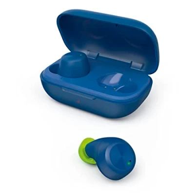 Abbildung von Hama Bluetooth Kopfhörer Spirit Chop (In Ear mit Mikrofon, True Wireless Earbuds Ladestation, IPX 4, Laufzeit 16h, kabellose Sprachsteuerung, Siri, Google) blau