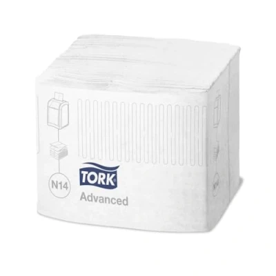 Abbildung von Tork Xpressnap Fit Spenderservietten 15830 Servietten zum Nachfüllen für N14 Serviettenspender, Advanced Qualität 2 lagig, weiß 720 Stück