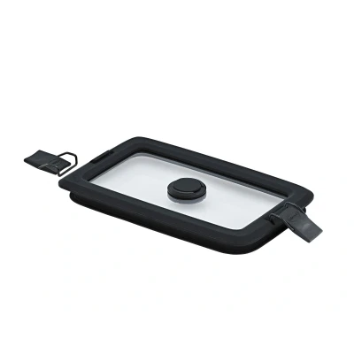Abbildung von Rösle FLEXX 2GO Vakuumdeckel eckig mit Clips 18,6x11,7cm 0,6l