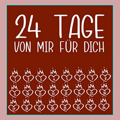 Abbildung von 24 Tage von mir für dich: zum Selbstgestalten Sie und Ihn, als personalisiertes, Adventskalender Ausfüllen, Eintragen, Verschenken Geschenk Paare, Partnerin, Freund, Freundin, Kinder