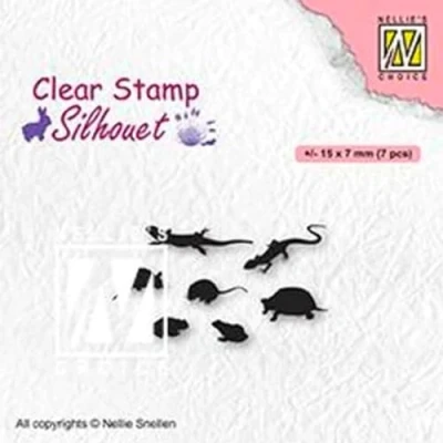 Abbildung von Nellies Choice Clearstempel Silhouette Kleine dieren SIL083 (02 21)