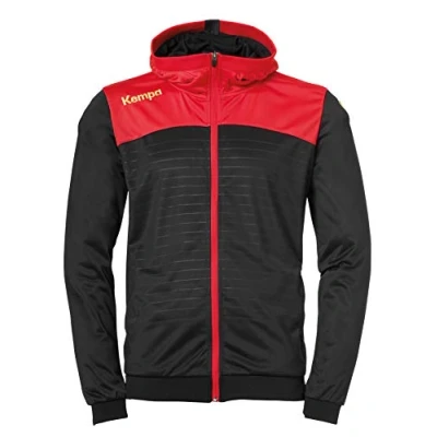 Abbildung von Kempa Herren Emotion 2.0 Kapuzenjacke, schwarz/Rot/Gelb, XXXL