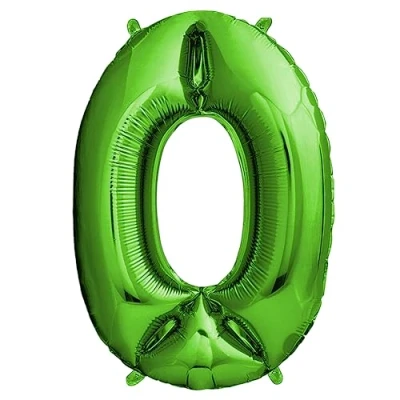 Abbildung von envami® Deko 0 Geburtstag Junge Grün 101CM Ballon Zahl Luftballon 0. Zahlen Geburtstagsdeko Folienballon fliegt mit Helium