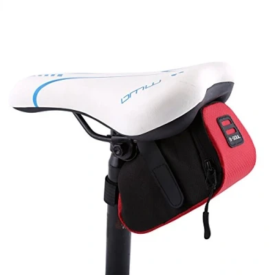 Abbildung von Wakects Fahrradsatteltasche, Satteltasche für Fahrrad MTB, Radfahren, Reisen,15 x 7 cm (Rot)