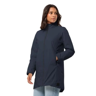 Abbildung von Jack Wolfskin Textor Regenjacke / wasserabweisende Jacke, Damen, Größe: Large, Night blue