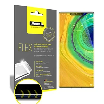 Abbildung von dipos I 3X Schutzfolie 100% kompatibel mit Huawei Mate 30 Pro Folie 3D Full Cover Displayschutzfolie