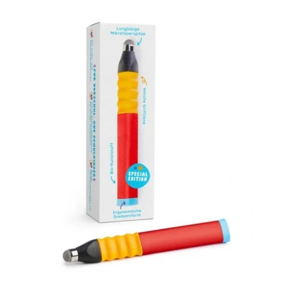 Abbildung von Edurino Ergonomischer Eingabestift I Special Edition Tablet Stift für Kinder Figuren Lernspiele ab 4 Jahren Stylus Touch Pen (Rot)