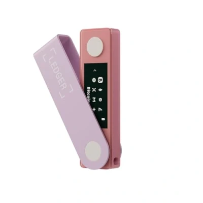 Abbildung von Ledger Nano X — Sichern und verwalten Sie Ihre Krypto NFTs unterwegs mit unserer Bluetooth fähigen Hardware Wallet. (Pastellpink)