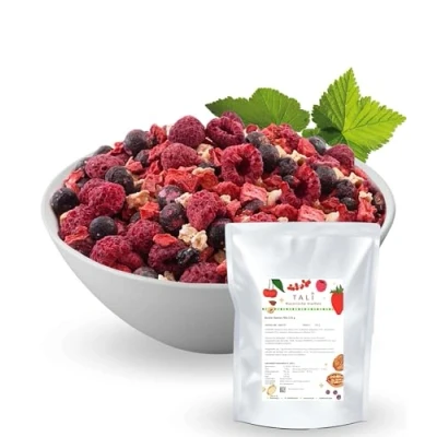 Abbildung von TALI Bunter Beeren Mix 175 g Gefriergetrocknete Ananas, Erdbeeren, Himbeeren, Schwarze Johannisbeeren