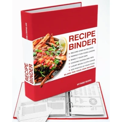 Abbildung von Suck UK Rezeptbuch Ringbuchhalter Feinschmecker Küchengeräte &amp; Gadgets Gebundenes für eigene Rezepte Erstellen Sie Ihren eigenen Ordner Rezepthefte Backgeschenke