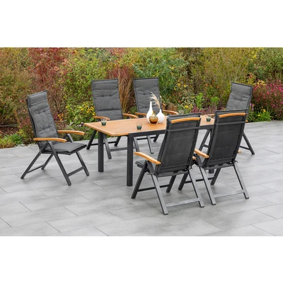 Abbildung von MERXX Garten Essgruppe &quot;Tilos&quot;, (7 tlg.), 6 Klappsessel mit ausziehbarem Tisch