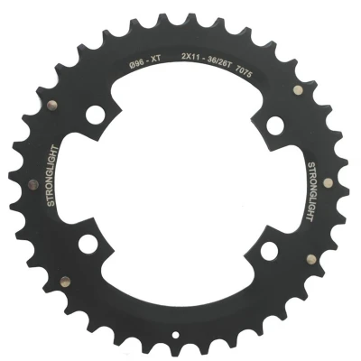 Abbildung von Stronglight Kettenblatt HT3 schw.2X11 XT FC8000 96mm 36Z. (26)