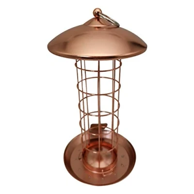 Abbildung von Dehner Vogelhaus Natura Premium Meisenknödel Futtersäule Joelle, Ø 16 cm, kupfer, aus langlebigem Metall