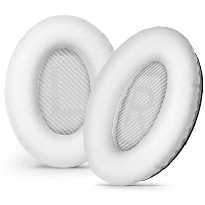 Abbildung von Ersatz Ohrpolster Ohrkissen für Bose QuietComfort 35 35ii (QC QC 35ii) Kopfhörer (Weiß)
