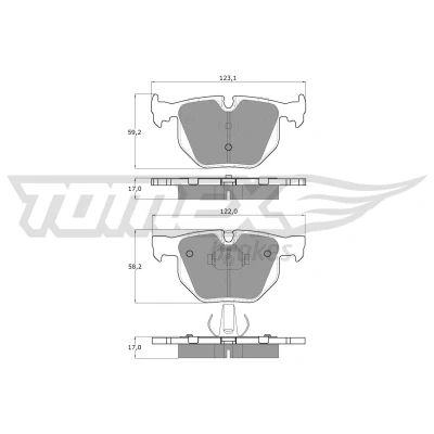 Abbildung von Bremsbelagsatz, Scheibenbremse TOMEX Brakes TX 13 26