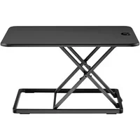 Abbildung von DIGITUS Ergonomischer Steh/Sitz Schreibtisch Aufsatz 6 Höheneinstellungen 8kg Traglast 67x47 cm Arbeitsfläche Stehpult Schwarz