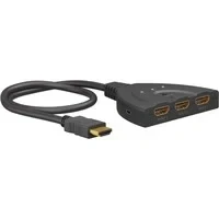 Abbildung von goobay 58488 HDMI Switch 3 in 1 / 4K bei 60Hz (2160p) Verteiler/HDMI 2.0 für PS4, PS5, Laptops oder Monitore