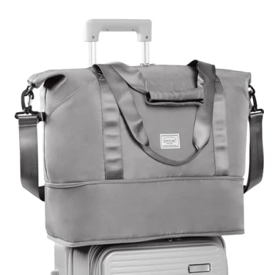Abbildung von TANTOMI Reisetasche Damen 42x23x40 cm, Weekender Bag Sporttasche Damen,Handgepäck Tasche Faltbar wasserdichte Duffle Trainingstasche Kliniktasche Geburt Geeignet Urlaub Camping