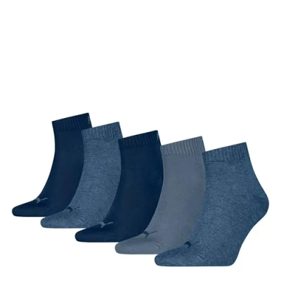 Abbildung von PUMA Unisex Plain Quarter, Denim Blue New, 35/38 (5er Pack)