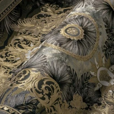 Abbildung von Versace Vliestapete &quot;Wallpaper 5 Design&quot;, leicht glänzend, Dschungel auffallende Fliesen Tapete