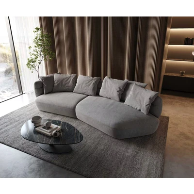 Abbildung von Sofa Roya 320x140 cm Mikrofaser Grau