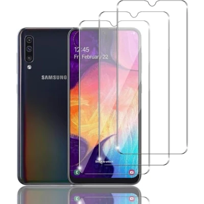 Abbildung von Jinyunlai Panzer Schutz Glas für Samsung Galaxy A50 Panzerglas, HD Displayschutzfolie, 9H Härte Schutzglas Schutzfolie, Frei von Kratzern, Ultra klar Panzerfolie 3 Stück