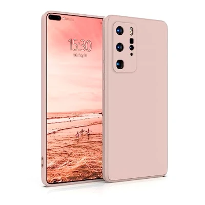 Abbildung von MyGadget Hülle für Huawei P40 Pro robuste Silikon Schutzhülle TPU Case Slim Silikonhülle Back Cover Kratzfest Handyhülle Matt Rosa