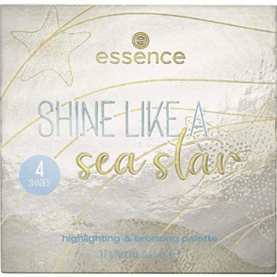 Abbildung von essence Tansation Shine Like A Sea Star Highlighting &amp; Bronzing Palette, Nr. 010 Champagne Beach Love, mehrfarbig, 4 Farben (12g)
