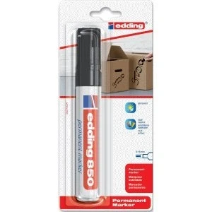 Abbildung von edding 4 x Permanentmarker 850 Keilspitze Blisterverpackung schwarz