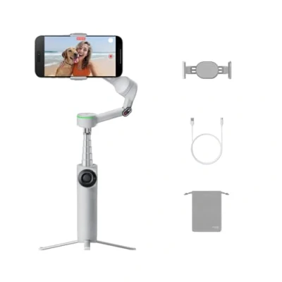 Abbildung von Insta360 Flow 2 Pro Grau Faltbarer AI Gimbal, Tracking in 200+ Apps mit Apple DockKit, Multi Personen &amp; 360º Pan Tracking, integriertes Stativ/Selfie Stick, tragbarer iPhone/Android Stabilisator