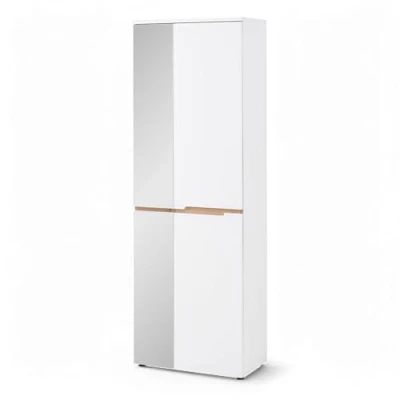 Abbildung von Garderobenschrank mit Spiegel weiß Artisan Eiche 80 cm MEMPHIS