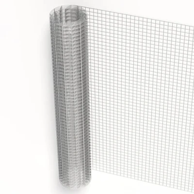 Abbildung von Wiltec Maschendrahtzaun 1x5 m 100 cm hoch 0,75 mm stark 19x19 Maschengröße, Volierendraht 4 Eck aus Stahl verzinkt, Drahtgitter, Vogeldraht