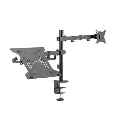 Abbildung von LogiLink Monitorhalterung für 2 Monitore (1732&quot;) und 1 Notebook/Tablet (1015,6&quot;)