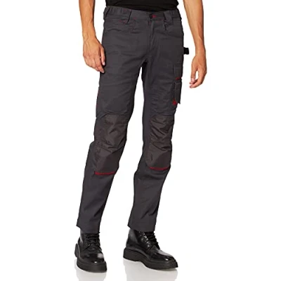 Abbildung von U Power NIMBLE, Arbeitshose für Herren, Cargohose mit elastischem Bund, Kniepolstertaschen, mehreren Taschen, bequemem Stoff, strapazierfähiger, strapazierfähiger Oberbekleidung Grey Meteorite 46