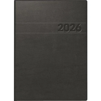 Abbildung von Brunnen Buchkalender 796 A5 1 Woche/2 Seiten Kunststoff schwarz 2026