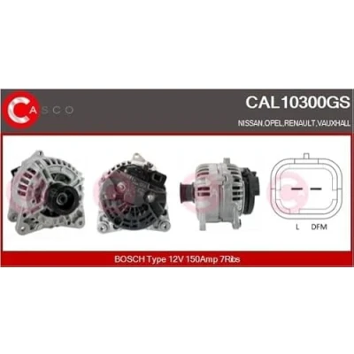 Abbildung von CASCO CAL10300GS Lichtmaschine 12V 150A RENAULT: GRAND SCENIC 3, 2, TRAFIC 2 Kasten, OPEL: Vivaro A Kastenwagen, Combi