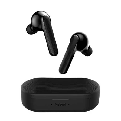 Abbildung von Ticwatch Earbuds Gesture Drahtlose In Ear Kopfhörer Unabhängige Verbindung mit Bluetooth 5.0 Dual Mic Noise Cancelling 50H Spielzeit Ladekoffer Black
